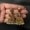 Gold Plated Jhumka Earrings: Indian Wedding Temple Jewelry